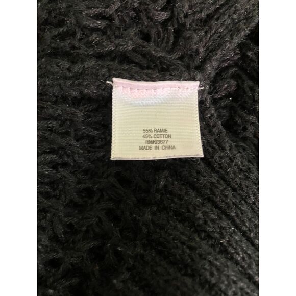 A.N.A A New Approach crew neck open knit pullover sweater - Picture 4 of 9